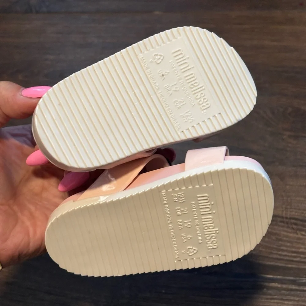 Mini Melissa Light Pink Disney Kids Sandals size 6